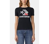 Converse Cherry Star Chevron T-shirt Black Talla: M | Camisetas de Seda Outlet | Mujer | Negro