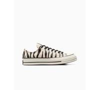 Converse Chuck 70 Glow-In-The-Dark Zebra Print Canvas Zapatillas Corte Bajo en Duna Clara/negro, Talla EU 39.5 Duna Clara/negro EU 39.5