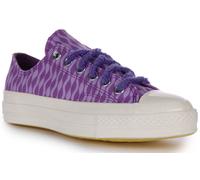 CONVERSE Chuck 70s Bajo A05023C Unisex Entrenador Morado Estampado Cordones GB 3