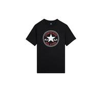 CONVERSE Chuck Patch tee T-Shirt, Negro, L Unisex Adult