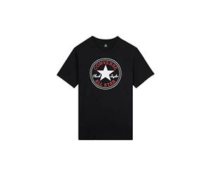 CONVERSE Chuck Patch tee T-Shirt, Negro, L Unisex Adult