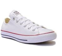 Converse Chuck Taylor All Star Cuero Ox Trainer Para Mujeres En Blanco UK 3 - 13