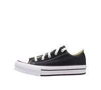 Converse Chuck Taylor All Star Lift Platform Canvas Zapatillas Corte Bajo para Mujeres en Negro/blanco, Talla EU 32 Negro/blanco EU 32