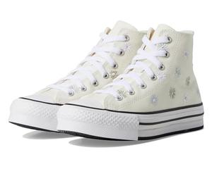 Converse Chuck Taylor All Star EVA Lift Platform Florals Unisex para niños (niño Grande), Garca/Blanco/excedente pálido, 4.5 Big Kid