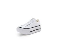 Converse Chuck Taylor All Star Lift Double Stack, Zapatillas Unisex Adulto, Blanco/Negro/Blanco, 38 EU