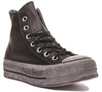 CONVERSE Chuck Taylor All Star Lift Leather LTD, Sneaker Mujer, Negro (Black), 36 EU