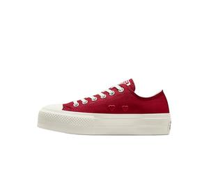 Converse Chuck Taylor All Star Lift Plateau Hearts - Zapatillas bajas para mujer, rojo, 39 EU