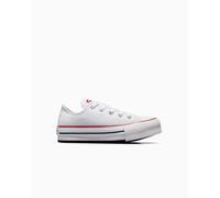 Converse Chuck Taylor All Star Lift Platform Canvas Zapatillas Corte Bajo para Mujeres en Blanco/granate, Talla EU 28.5 Blanco/granate EU 28.5