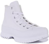 CONVERSE Chuck Taylor All Star Lugged 2.0 Leather, Sneaker Hombre, White Egret Black, 37 EU