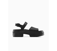 Converse Chuck Taylor All Star Lugged Heel Sandal Leather Zapatillas Corte Bajo para Mujeres en Negro/negro, Talla EU 37 Negro/negro EU 37