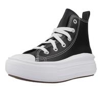 Converse Chuck Taylor All Star Move Platform Leather, Sneaker, Negro, Blanco y Negro, 33.5 EU