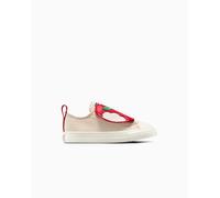 Converse Chuck Taylor All Star One Strap Easy-On Apples Canvas Zapatillas Corte Bajo para Mujeres en Light Dune/red, Talla EU 22 Light Dune/red EU 22