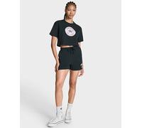 Converse Chuck Taylor All Star Patch Cropped T-Shirt para Mujeres en Black, Talla L Tops y Camisas > Tops Cortos
