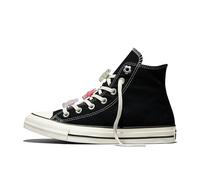 Converse Chuck Taylor All Star - Tenis unisex altos con dijes florales, Negro, 9 Women/7 Men