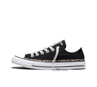 Converse Chuck Taylor All Star - Tenis unisex con ribete de leopardo, negro, 7 UK