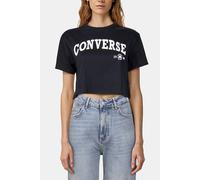 Converse Collegiate Cropped T-shirt Black Talla: XS | Camisetas de Seda Outlet | Mujer | Negro