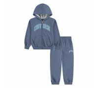 Converse Conjunto de sudadera con cremallera y jogger de forro polar. Talla 138/150 cm (10/12 años). Color Azul