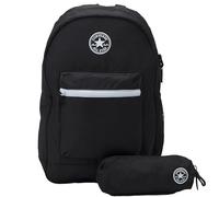 Converse Mochila All Star Negra, Escolar, Viaje, Senderismo, Con Estuche Incluido, 100% Poliéster