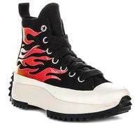 Converse Run Star Hike Hi Flame Skates - Zapatillas textiles para hombre, Negro/Rojo, 6.5 Women/4.5 Men