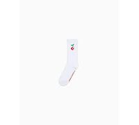 Converse Star Chevron Cherry Crew Socks en Blanco, Talla S Blanco S