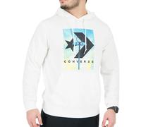 Converse - Sudadera con capucha para hombre, color blanco, blanco, L