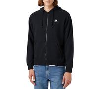 Converse Sudadera con cremallera completa con capucha Go-To Chuck Patch negra Código 10023871-A01, blanco y negro, M