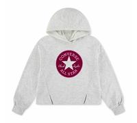 CONVERSE Sudadera polar con capucha. Color gris claro