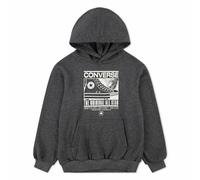 Converse Sudadera polar con capucha. Talla 150/153 cm (12/13 años). Color Gris