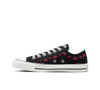 Converse Tenis Chuck Taylor All Star de caña Baja Unisex para Adultos, Negro/Rojo/Garceta, 43 EU