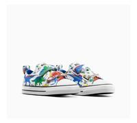 Converse Zapatillas deportivas estampado dinosaurios Chuck Taylor All Star 2V Ox Dinocons. Talla 20. Color Blanco