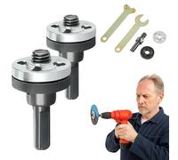 Conversion Angle Grinding Adapter Connecting Rod Kit for Electric Drill, 10-13mm Drill Chuck Grinder Conversion Set with Wrench & Flange, Alloy Accessory for Cutting, Sanding & Polishing (2Set)