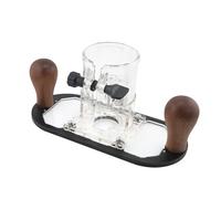 Conversión de base de router de alta resistencia mango de madera protector de acrílico transparente para recortadora de 65 mm para un funcionamiento preciso de la placa base de la enrutadora para