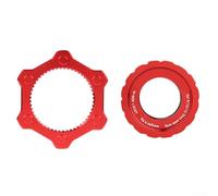 Conversión de bloqueo central para disco de 6 pernos para adaptador de rotores para personalizar tu experiencia de bicicleta (rojo)