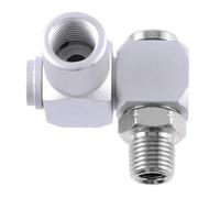 Conversión neumática junta Universal 360 conectores de manguera de aire giratorios accesorios adaptador de manguera de aire de 1/4 pulgadas piezas de Hardware