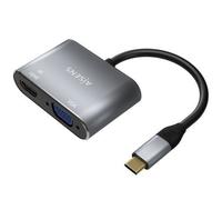 Conversor Aisens A109-0627/ HDMI Hembra - VGA Hembra - USB Tipo-C Macho/ 15cm/ Gris