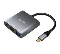 AISENS - A109-0669 - Conversor USB-C a HDMI/USB-C PD/tipo A USB 3.0, 3 en 1, gris, 15cm
