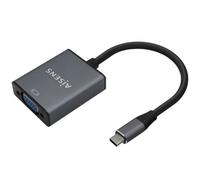 Conversor Aisens A109-0691/ USB Tipo-C Macho - VGA Hembra/ Hasta 27W/ 1250Mbps/ 15cm/ Gris