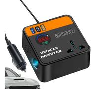 Conversor de toma de coche, convertidor de entrada de adaptador de coche, inversor de pantalla digital para vehículos - cargador de coche para teléfono móvil,