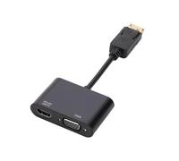 Conversor de vídeo DisplayPort 4K 60Hz 1080p Plug and Play, estación de acoplamiento DisplayPort a HDMI, adaptador VGA para computadora de escritorio, laptop, monitor, proyectores