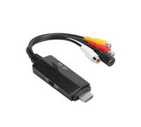 Conversor HDmi a Rca Conversor HD 1080P Adaptador de señal de vídeo HDmi a Rca para TV Vhs Vcr Soporte para Roku/DVD/Decodificador de cable