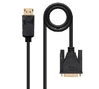 CONVERSOR NANO CABLE DISPLAYPORT A DVI, DP/M - DVI/M 2.0M NEGRO