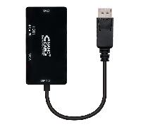 Nanocable conversor displayport a vga / hdmi, 3 en 1, dp 1.2/m-vga/h-h