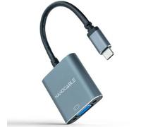Conversor Nanocable 10.16.4101-G/ USB Tipo-C Macho - VGA Hembra/ 10cm/ Negro y Gris