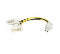 Conversor Startech 6 PIN PCIE a dual Molex - Cable