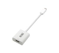 Nano Cable Conversor USB-C a HDMI 4K Blanco 15cm - Conversor USB