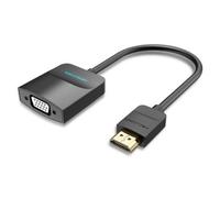 Conversor Vention 42161 HDMI Macho - VGA Hembra - Jack 3.5 Hembra/ 15cm/ Negro