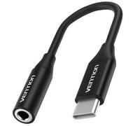 Conversor Vention BIHBA/ Jack 3.5 Hembra - USB Tipo-C Macho/ 10cm/ Negro