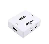 Conversores de Vídeo,Asbter HD 1080P HDMI a AV/RCA CVBS Adaptador Mini HDMI2AV Video Converter Box para HDTV TV PS3 PC PC VCR NTSC