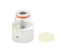 Convert - Regulador de cilindro de acuario con adaptador con rosca interna TR21 4 y rosca externa G1/2 para conexión de tanque con junta (plata)