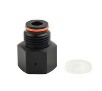 Convert Regulador de cilindro de acuario con adaptador con rosca interna TR21 4 y rosca externa G1/2 para conexión de tanque con sello (negro)